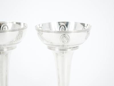 Old English Sheffield Silver Plated Pair of Decorative Bud Vases