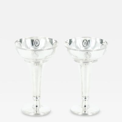 Old English Sheffield Silver Plated Pair of Decorative Bud Vases