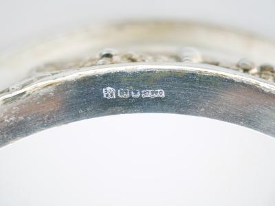 Old English Silver Plate Cobalt Glass Interior Serving Comport Disk