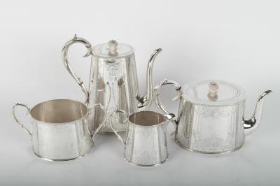 Old English Silver Plate Tea Coffee Service