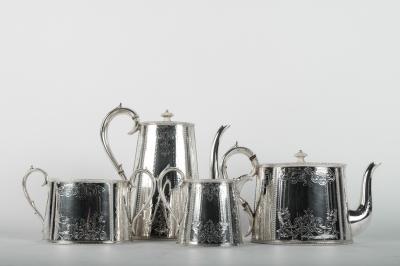 Old English Silver Plate Tea Coffee Service