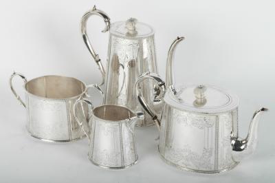 Old English Silver Plate Tea Coffee Service