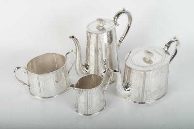 Old English Silver Plate Tea Coffee Service