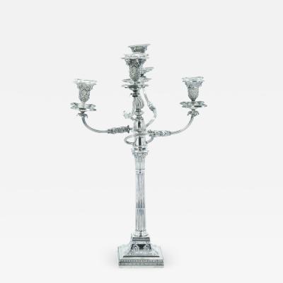 Old English Silverplate Five Light Candelabrum by James Dixon circa 1860