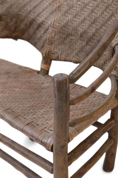 Old Hickory Barrel Back Settee