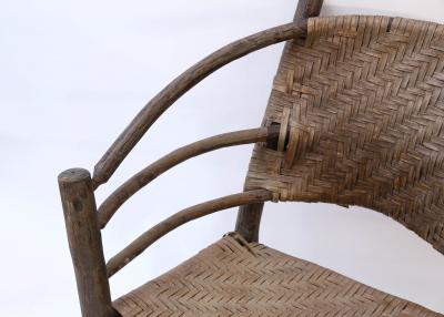 Old Hickory Barrel Back Settee