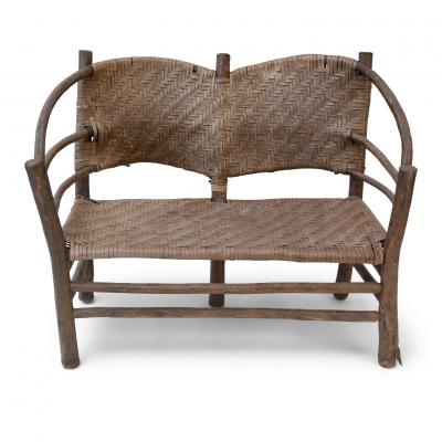 Old Hickory Barrel Back Settee
