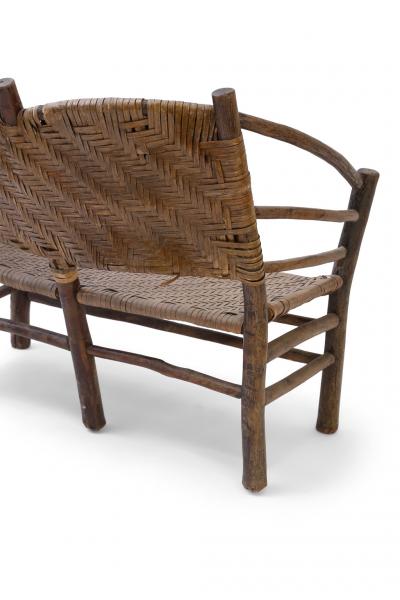 Old Hickory Barrel Back Settee