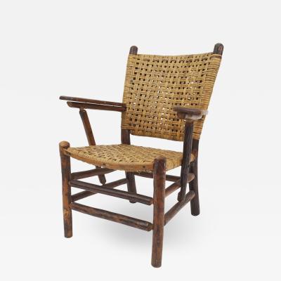 Old Hickory Woven Arm Chair