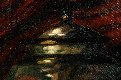 Old Master Gilt Wood Frame Oil Canvas