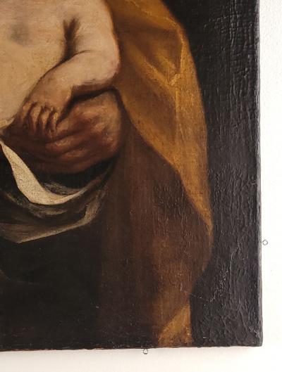 Old Master Italian Painting of Joseph and Jesus circa 1700