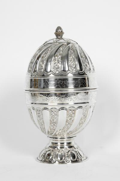Old Sheffield Silver Plated Egg Shape Liquor Cave