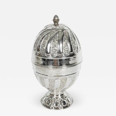 Old Sheffield Silver Plated Egg Shape Liquor Cave