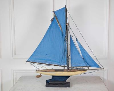 Old Star Wood Tin Pond Yacht Southport England circa 1950