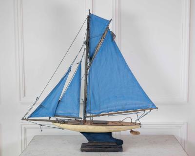 Old Star Wood Tin Pond Yacht Southport England circa 1950