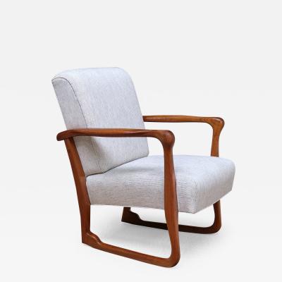 Ole Jacobsen Exceptional Ole Jacobsen Armchair in Sculpted Teak C B Hansen Denmark 1949