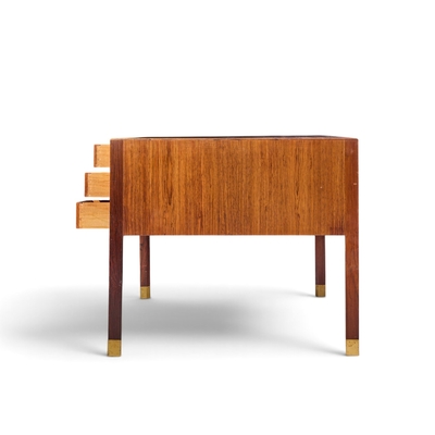 Ole Wancher Ole Wanscher for AJ Iversen Mid Century Danish Rosewood and Brass Desk