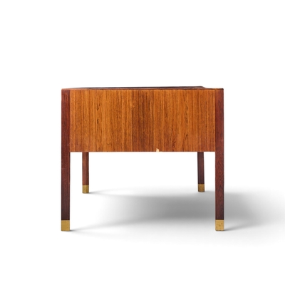 Ole Wancher Ole Wanscher for AJ Iversen Mid Century Danish Rosewood and Brass Desk