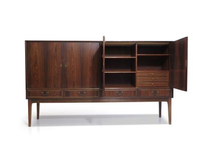 Ole Wanscher Early 1950s Brazilian Rosewood Danish Sideboard Cabinet