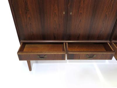 Ole Wanscher Early 1950s Brazilian Rosewood Danish Sideboard Cabinet