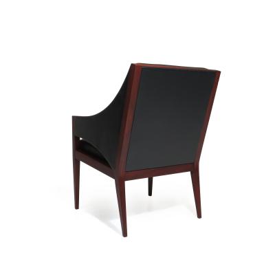 Ole Wanscher Mahogany Leather Lounge Chairs c 1948 Denmark