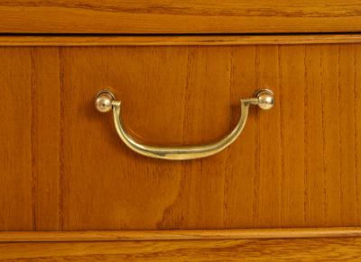 Ole Wanscher Ole Wanscher Elm Wood Tall Bow Front Chest Of Drawers Circa 1950s