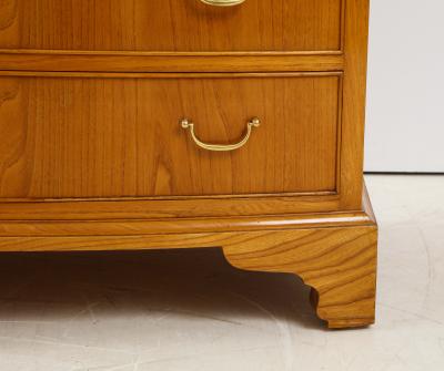 Ole Wanscher Ole Wanscher Elm Wood Tall Bow Front Chest Of Drawers Circa 1950s