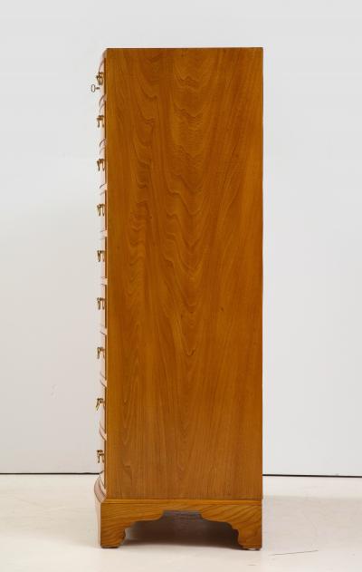 Ole Wanscher Ole Wanscher Elm Wood Tall Bow Front Chest Of Drawers Circa 1950s