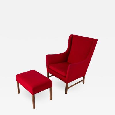 Ole Wanscher Ole Wanscher Lounge Chair and Stool