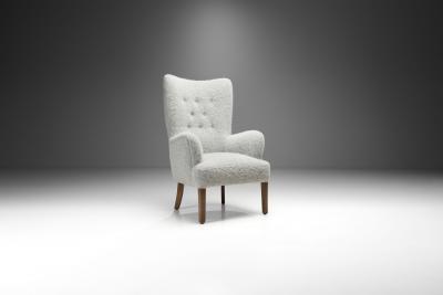 Ole Wanscher Ole Wanscher Model 1673 High Back Chair for Fritz Hansen Denmark 1940s