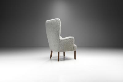 Ole Wanscher Ole Wanscher Model 1673 High Back Chair for Fritz Hansen Denmark 1940s