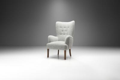 Ole Wanscher Ole Wanscher Model 1673 High Back Chairs for Fritz Hansen Denmark 1940s