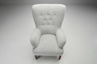 Ole Wanscher Ole Wanscher Model 1673 High Back Chairs for Fritz Hansen Denmark 1940s