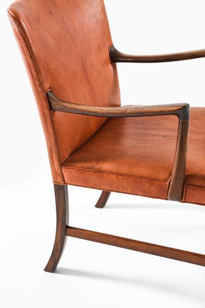 Ole Wanscher Pair of Armchairs in Leather and Rosewood by Ole Wanscher 1950s