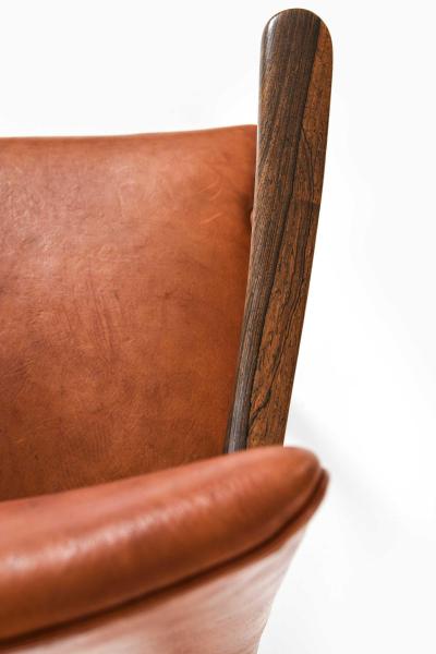 Ole Wanscher Pair of Armchairs in Leather and Rosewood by Ole Wanscher 1950s