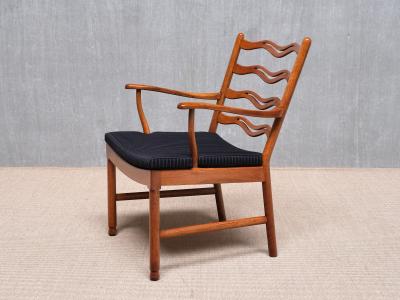 Ole Wanscher Pair of Ole Wanscher Armchairs Model 1755 Fritz Hansen Denmark 1940s