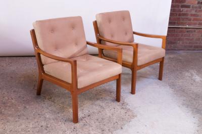 Ole Wanscher Pair of Ole Wanscher for France and Son Senator Chairs in Teak