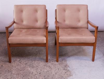 Ole Wanscher Pair of Ole Wanscher for France and Son Senator Chairs in Teak