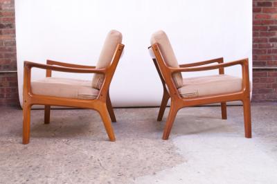 Ole Wanscher Pair of Ole Wanscher for France and Son Senator Chairs in Teak
