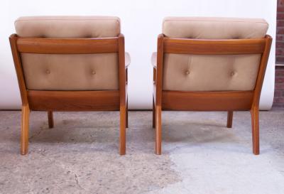 Ole Wanscher Pair of Ole Wanscher for France and Son Senator Chairs in Teak