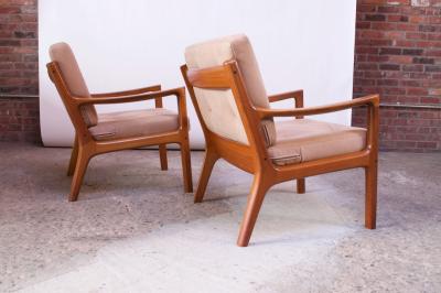 Ole Wanscher Pair of Ole Wanscher for France and Son Senator Chairs in Teak