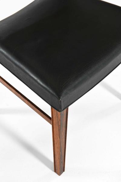 Ole Wanscher Set of 6 Dining Chairs in Leather and Rosewood by Ole Wanscher 1950s