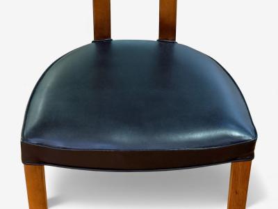 Ole Wanscher Teak Leatherette T Back Occasional Chairs Denmark 1960s