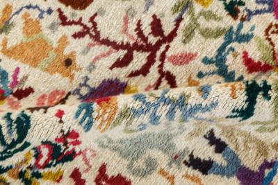 Olga Fisch MID 20TH CENTURY OLGA FISCH CACERIA THE HUNT COLORFUL HANDMADE WOOL CARPET