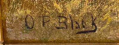 Olive Parker Black Olive Parker Black Signed Oil on Canvas Autumn Landscape Giltwood Gold Frame