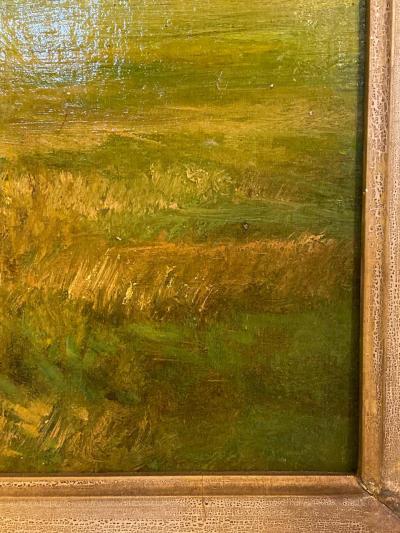 Olive Parker Black Olive Parker Black Signed Oil on Canvas Autumn Landscape Giltwood Gold Frame
