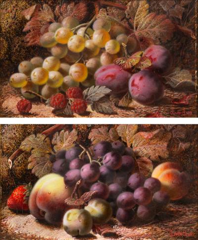 Oliver Clare Still Life of Fruits a Pair Oliver Clare
