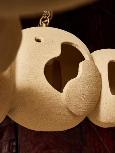 Olivia Cognet Olivia Cognet Antti Lovag Sculptural Ceramic Chandelier