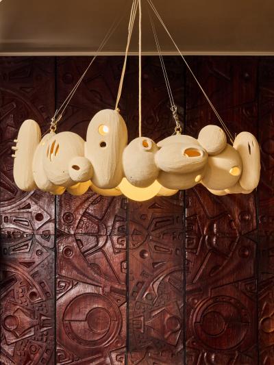 Olivia Cognet Olivia Cognet Antti Lovag Sculptural Ceramic Chandelier