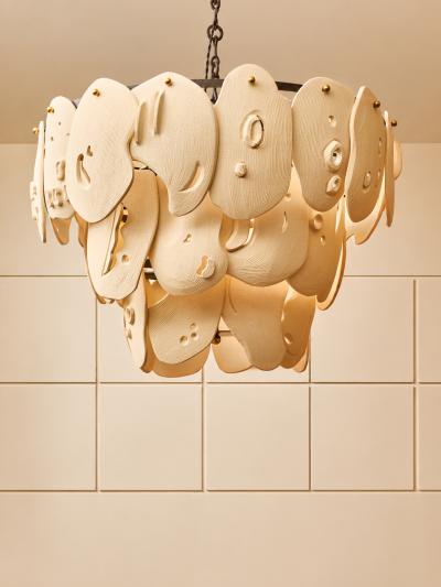 Olivia Cognet Olivia Cognet Cascade Ceramic and Iron Chandelier
